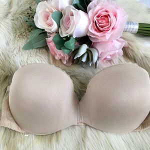 Maidenform Nude Strapless Bra With Removable Clear Straps